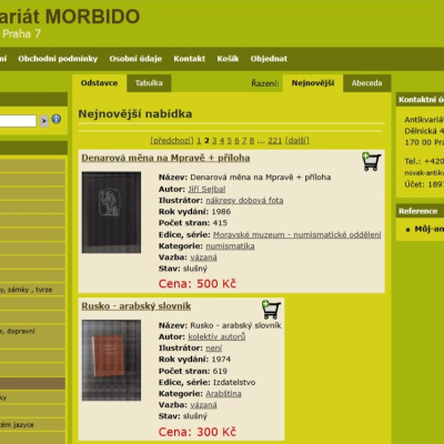 Antikvariát MORBIDO, 